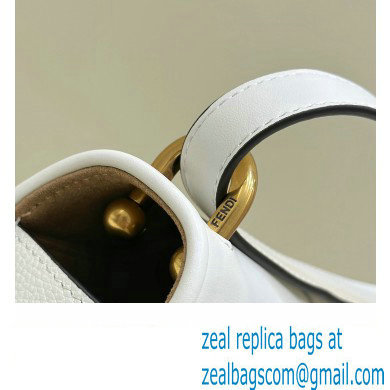 Fendi C Com Medium bag in smooth and full-grain leather White 2023 - Click Image to Close